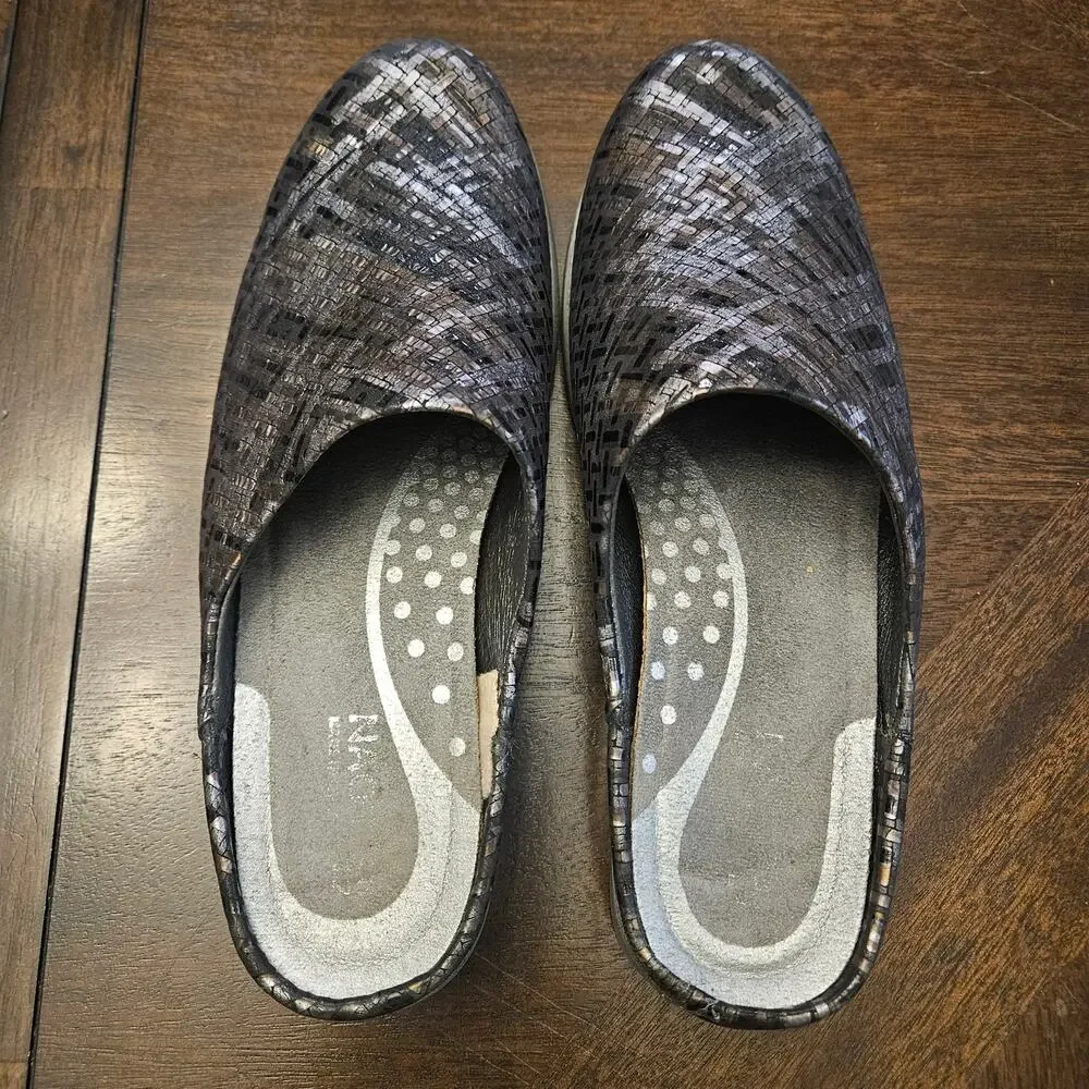 NAOT Lodos Slide Mule Women's Size 38/‎ US 7-7.5 Mixed Metallic Leather Slip On